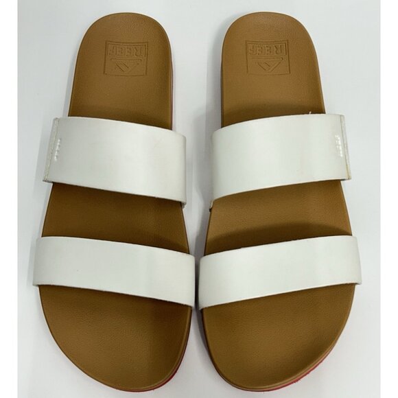 Reef Cushion Vista MLB Chicago Cubs Sandals - Women’s Size 10 White - Picture 3 of 9